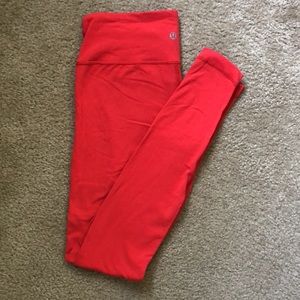 Bright pink/coral lulu lemon leggings
